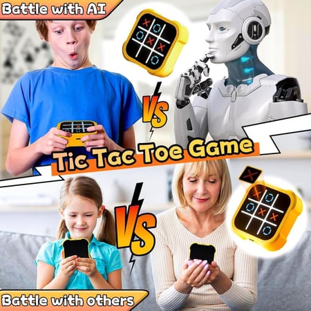 لعبة تيك تاك تو محمولة 3 في 1, للتعليم ونمو الذاكرة، للاطفال من سن 3 سنوات فما فوق