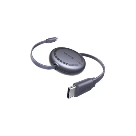 يوجرين - كيبل شحن سحب تايب سي الى تايب سي بطول 1 متر بقوة 100 واط - رم