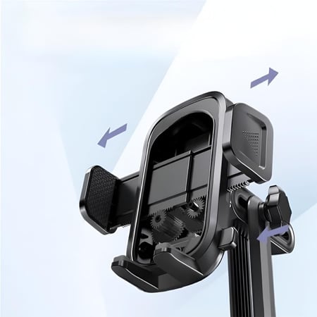 أدموس - حامل جوال للسيارة بقاعدة كوب قابلة للتعديل لأجهزة الجوال - أسود