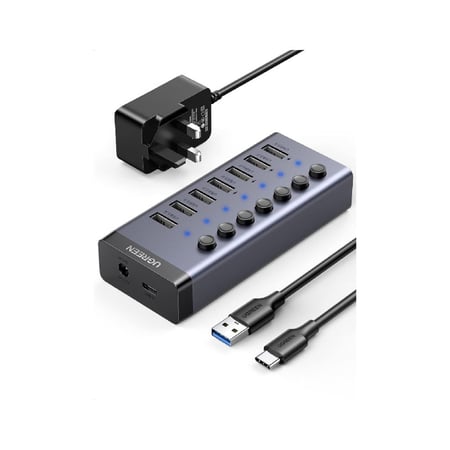 يوجرين - موزع منافذ USB يعمل بالطاقة