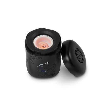 اسير - مبخرة الكترونية متنقلة بتصميم انيق مناسبة لانواع البخور والمعمول - اسود