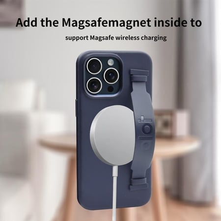 ألوت - كفر حماية Alot نوبل جلد ماج سيف مع اطار معدني للكاميرا للايفون 15 برو / 15 برو ماكس - كحلي