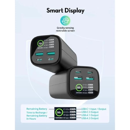 راف باور بطارية متنقلة الترا بقوة 100 واط وبسعة 20000 ملي امبير بمنف