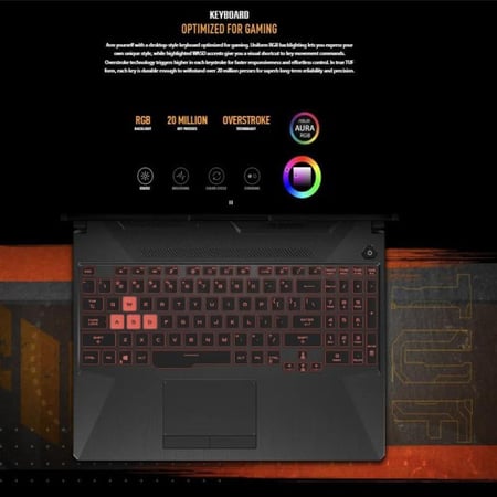 اسوس - لابتوب ألعاب TUF شاشة 15.6 بوصة FHD