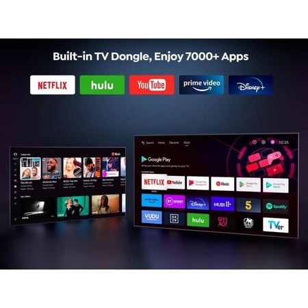 يابر - K2s بروجكتر ذكي محمول مع مكبر صوت جي بي ال مزدوج بقوة 10 واط  - اسود