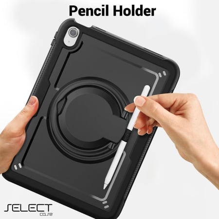 سيليكت - جراب حماية بتقنية Thermoline مع ستاند للايباد الجيل ( السابع/الثامن/التاسع) 10.2inch - اسود