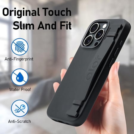 ألوت - كفر حماية Alot نوبل جلد ماج سيف مع اطار معدني للكاميرا للايفون 16 برو / 16 برو ماكس - اسود