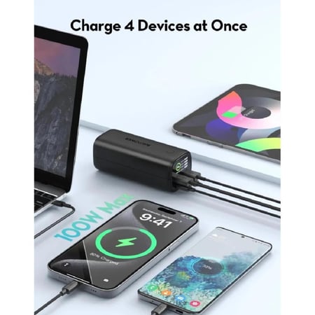 راف باور بطارية متنقلة الترا بقوة 100 واط وبسعة 20000 ملي امبير بمنف