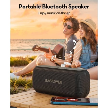 راف باور - مكبر صوت بلوتوث محمول - اسود