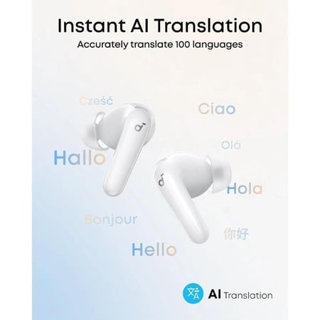 ساوندكور - سماعات أذن لاسلكية بعزل ضوضاء متكيّف وبطارية 50 ساعة R60i NC - اسود