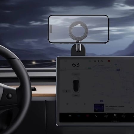 بيسوس - c02 Go Series حامل جوال ماج سيف للسيارة - اسود