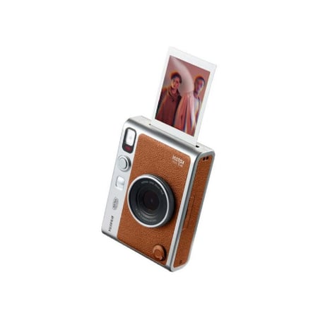 فوجي فيلم – كاميرا فورية مع تأثيرات تصوير وطباعة فورية من الجوال + Instax Mini Evo – بني