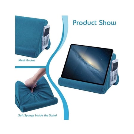 ماكبازيل - وسادة ناعمة للتابلت والموبايل لون ازرق بحري