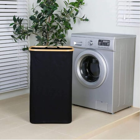 سلة غسيل كبيرة قابلة للطي مع مقبض