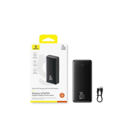 بيسوس LifePO4 بطارية متنقلة ديجيتال بسعة 18400 امبير امبير بقوة 20 وا