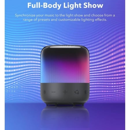 ساوندكور - مكبر صوت المحمول صوت ديناميكي 360 درجة Glow Mini - اسود