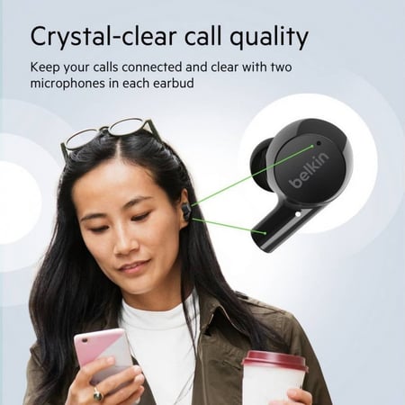 بيلكن - سماعات الأذن اللاسلكية ساوند فورم رايز - أسود