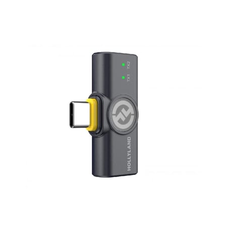 هولي لاند – مايك تسجيل احترافي ثنائي مع علبة شحن LARK M2 USB-C - اسود