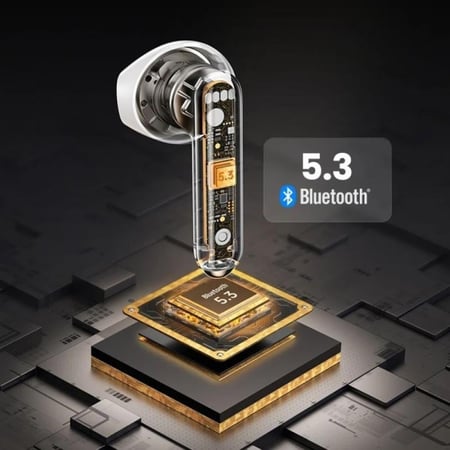 يوجرين - سماعة أذن لاسلكية HiTune H5 مع خاصية إلغاء الضوضاء النشط - ابيض