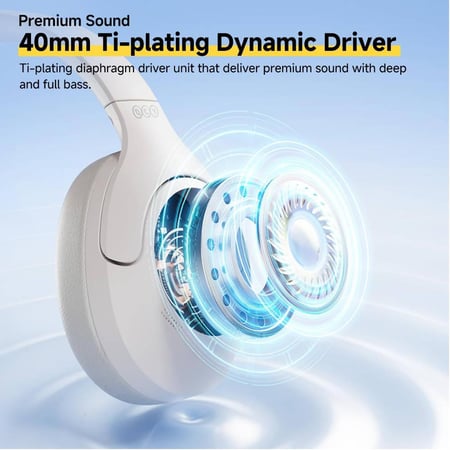 سماعات بلوتوث لاسلكية اتش 3 لايت ابيض