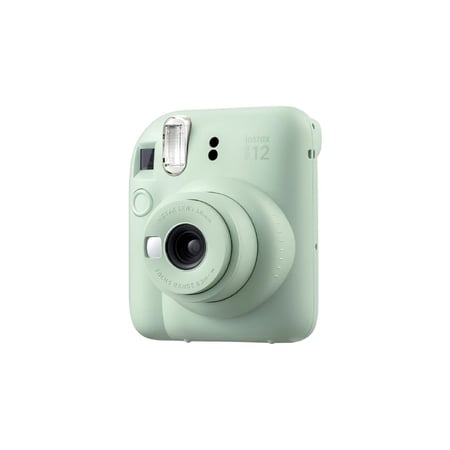 فوجي فيلم - كاميرا تصوير فوري بوضع سيلفي وتعريض تلقائي Instax Mini 12 - اخضر