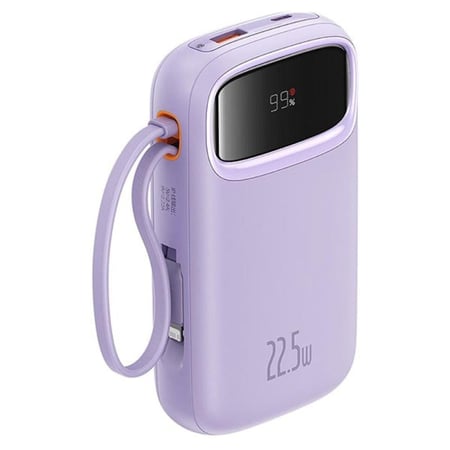 بيسوس - بطارية متنقلة بسعة 20,000 مللي امبير بقوة 22.5 واط - ارجواني