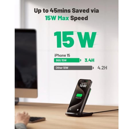 INIU - حامل شحن لاسلكي سريع قدرة 15 واط