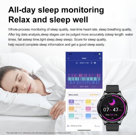 قارنت - ساعة ذكیة Infinity Plus أنیقة ذات تصمیم عصري - اسود