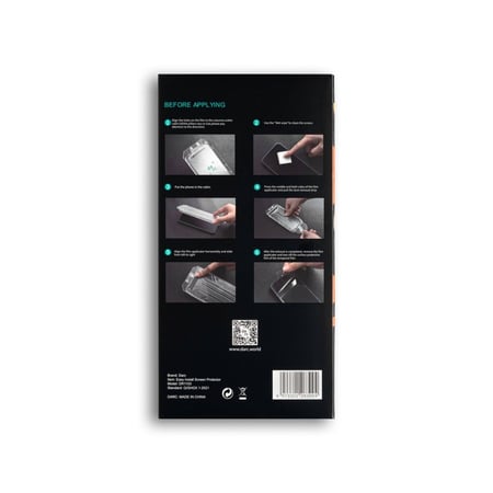 دارك - حماية الشاشة مع اداة مساعدة للتركيب لاجهزة الايفون 15 - شفاف