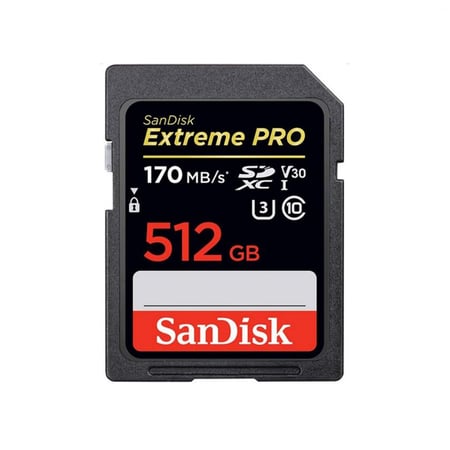 سانديسك -  بطاقة ذاكرة PRO SDHC / SDXC UHS-I سعة 512 جيجابايت