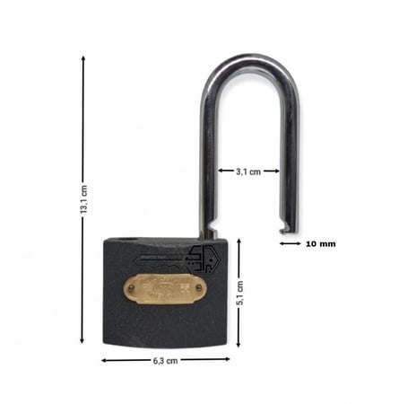 قفل حلق مقاس 63 رقبه طويله