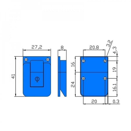 قفل علبه لون ذهبي