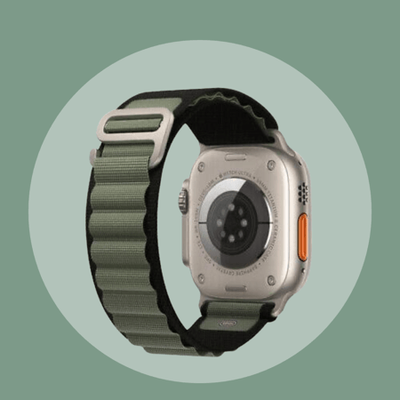 سوار ساعة ابل ديزاين الترا مقاس 42/44/45 زيتي