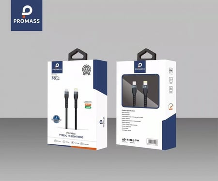 كيبل شحن ايفون PD قماش من بروماس - PROMASS