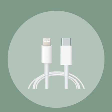 كابل أبل PD للشحن السريع 1متر , ابيض