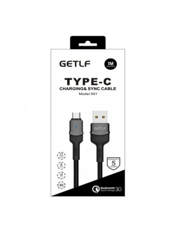 كابل هواوي او تايب سي من شركة GETLF بطول 1 متر