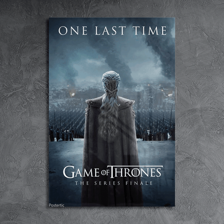 لوحة معدنية بوستر دنيرس تارغيريان مسلسل قيم اوف ثرونز النهاية