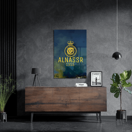 لوحة معدنية شعار نادي النصر السعودي