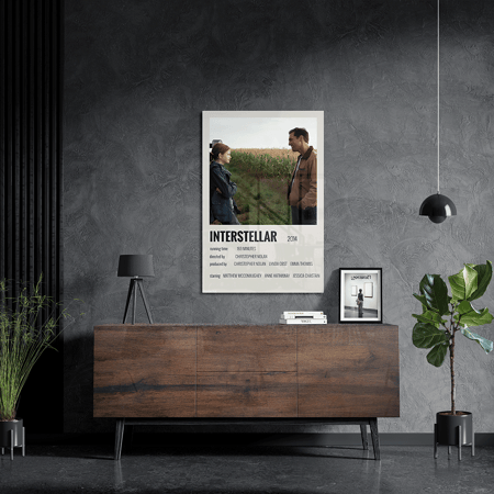 لوحة معدنية بوستر لفلم انترستيلر