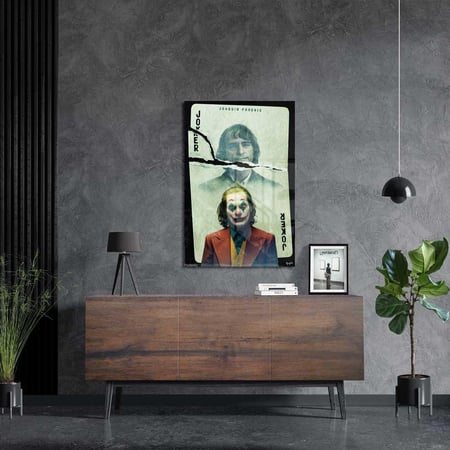 لوحة معدنية | بوستر الجوكر: جنون مشترك - وجه مزدوج