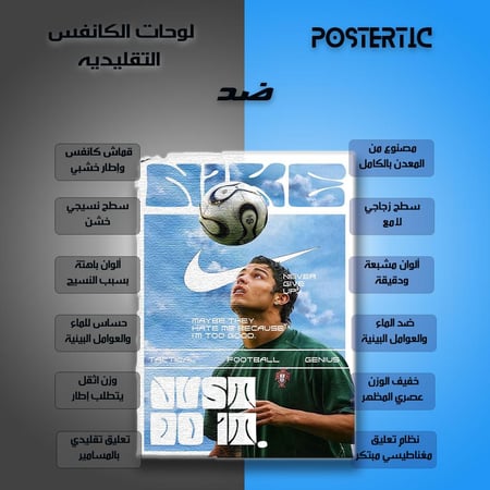 لوحة معدنية | بوستر إعلاني يضم كريستيانو رونالدو بقميص منتخب البرتغال