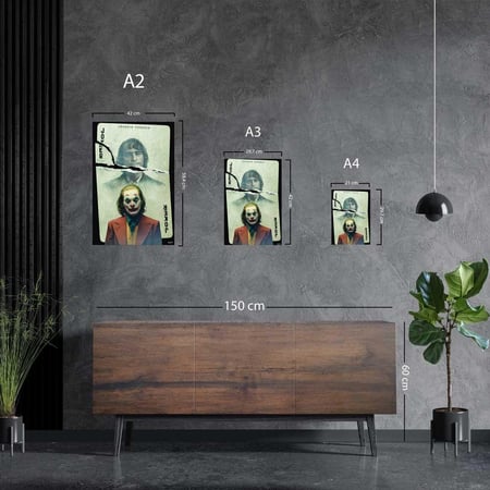 لوحة معدنية | بوستر الجوكر: جنون مشترك - وجه مزدوج