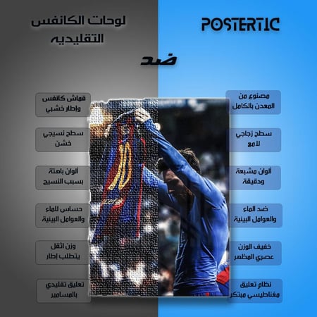 لوحة معدنية احتفالية الكلاسيكو ليونيل ميسي برشلونة