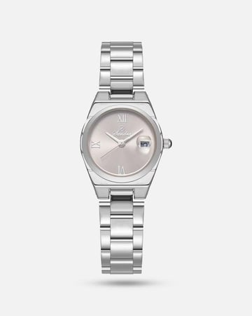 ساعة نسائية عملية بلون فضي اصل الفخامة