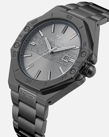 ساعة عربية بلون أسود اصل الفخامة