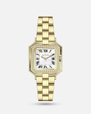 ساعة ذهبية مربعة لافوس