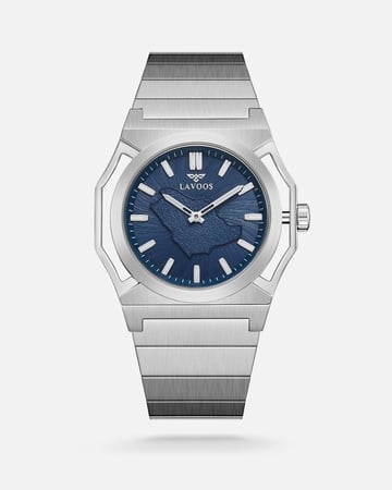 ساعة رجالية للعيد بلون فضي فخمة أصل الفخامة