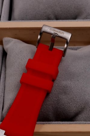 ساعة رجالي ربر بلون احمر