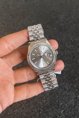 ساعه رجالي فضي