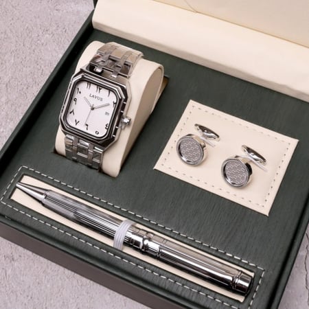 طقم رجالي منسق مع كبك و قلم